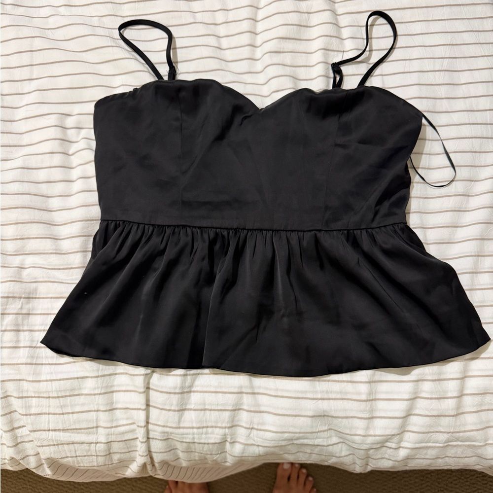Dynamite Elegant Black Satin Women's Top